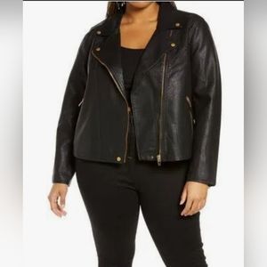 Blanknyc Lifechanger Faux Leather Moto Jacket size 2x